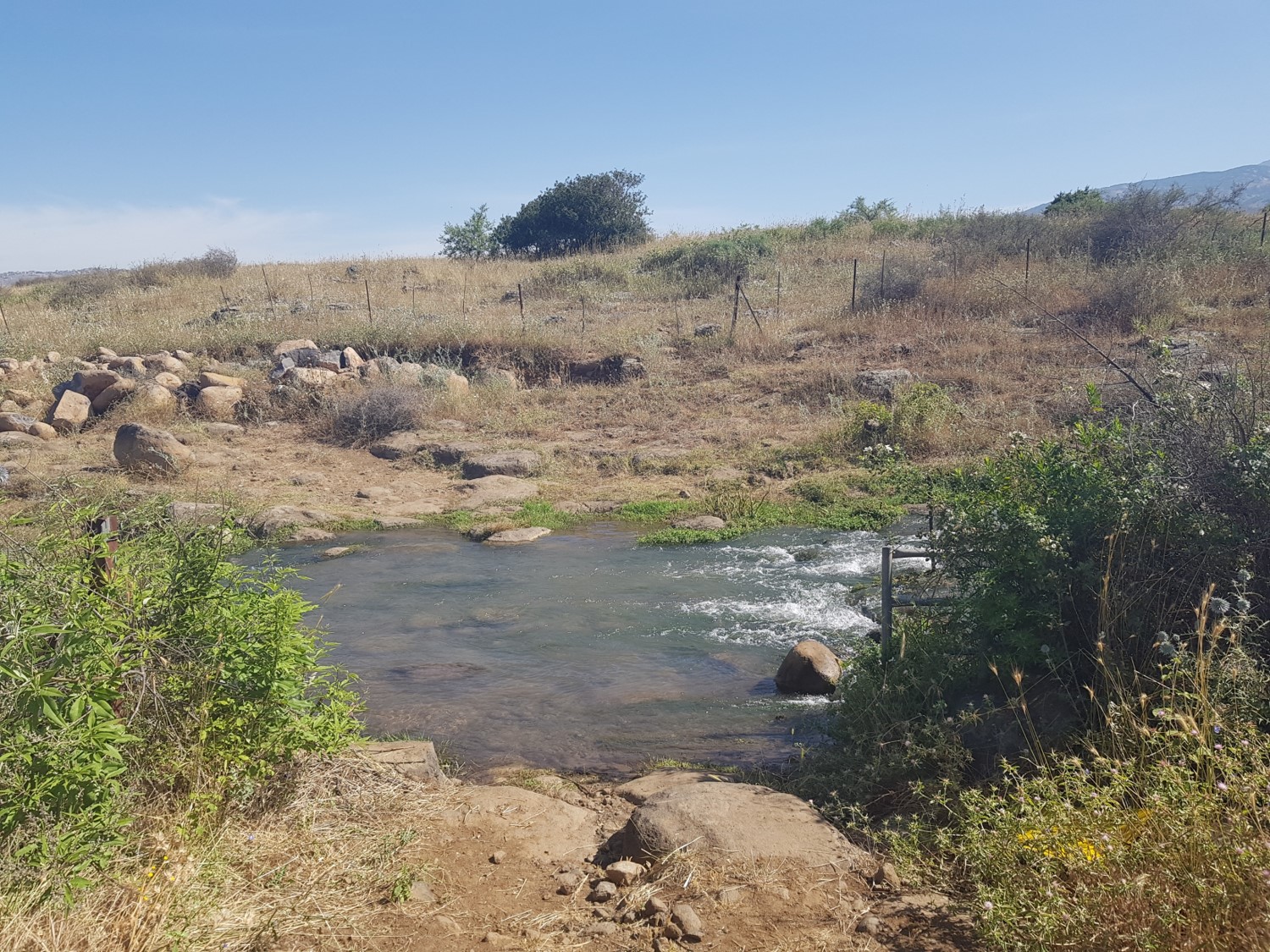 First water crossing on the Israel National Trail