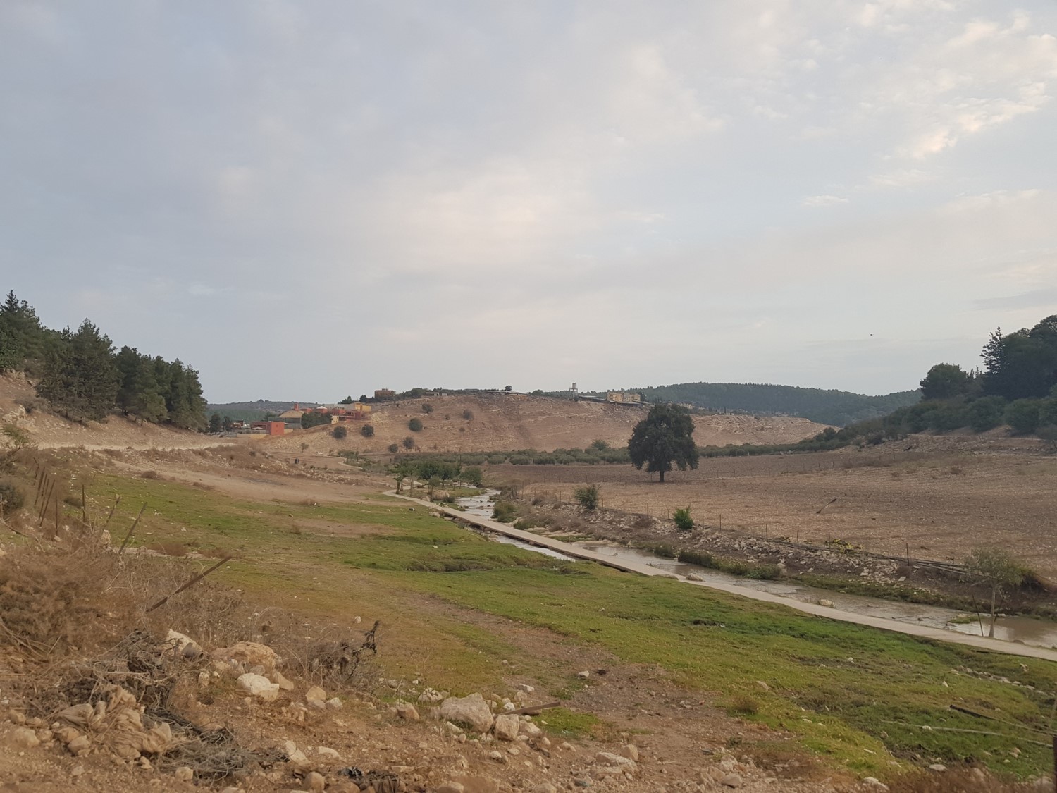 The Zippori Stream and Ras Ali in the distance