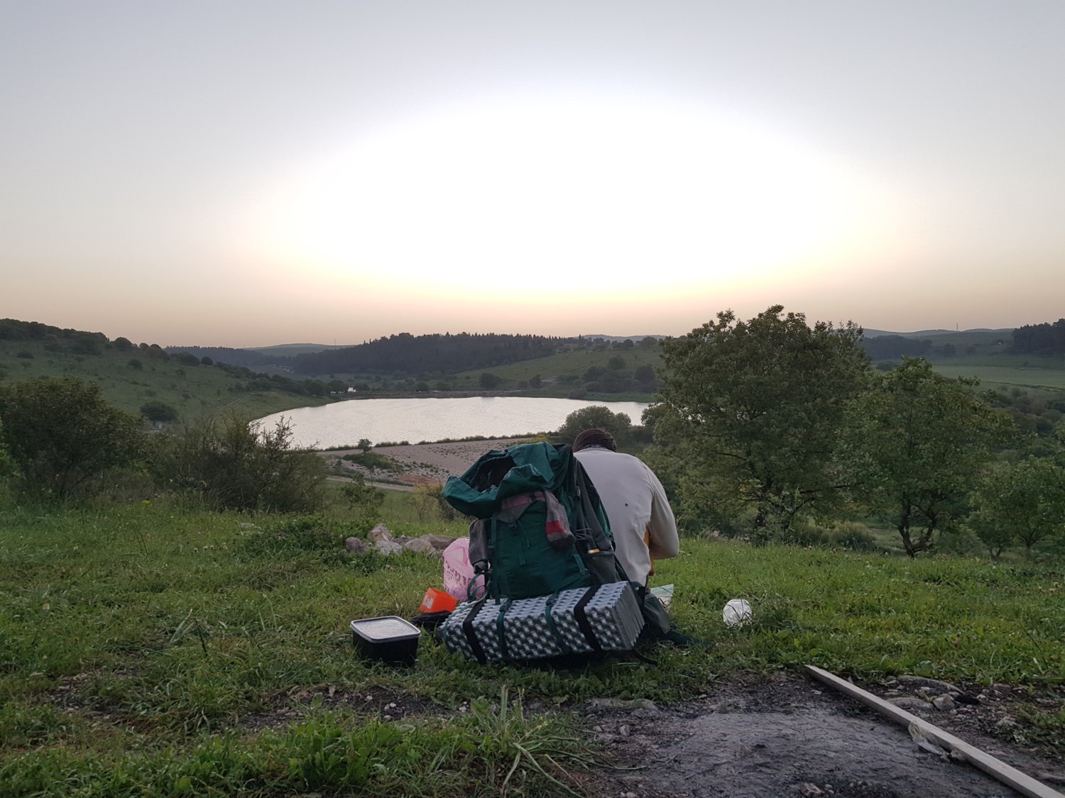 Raz Reservoir on the Ramot Menashe Regional Trail