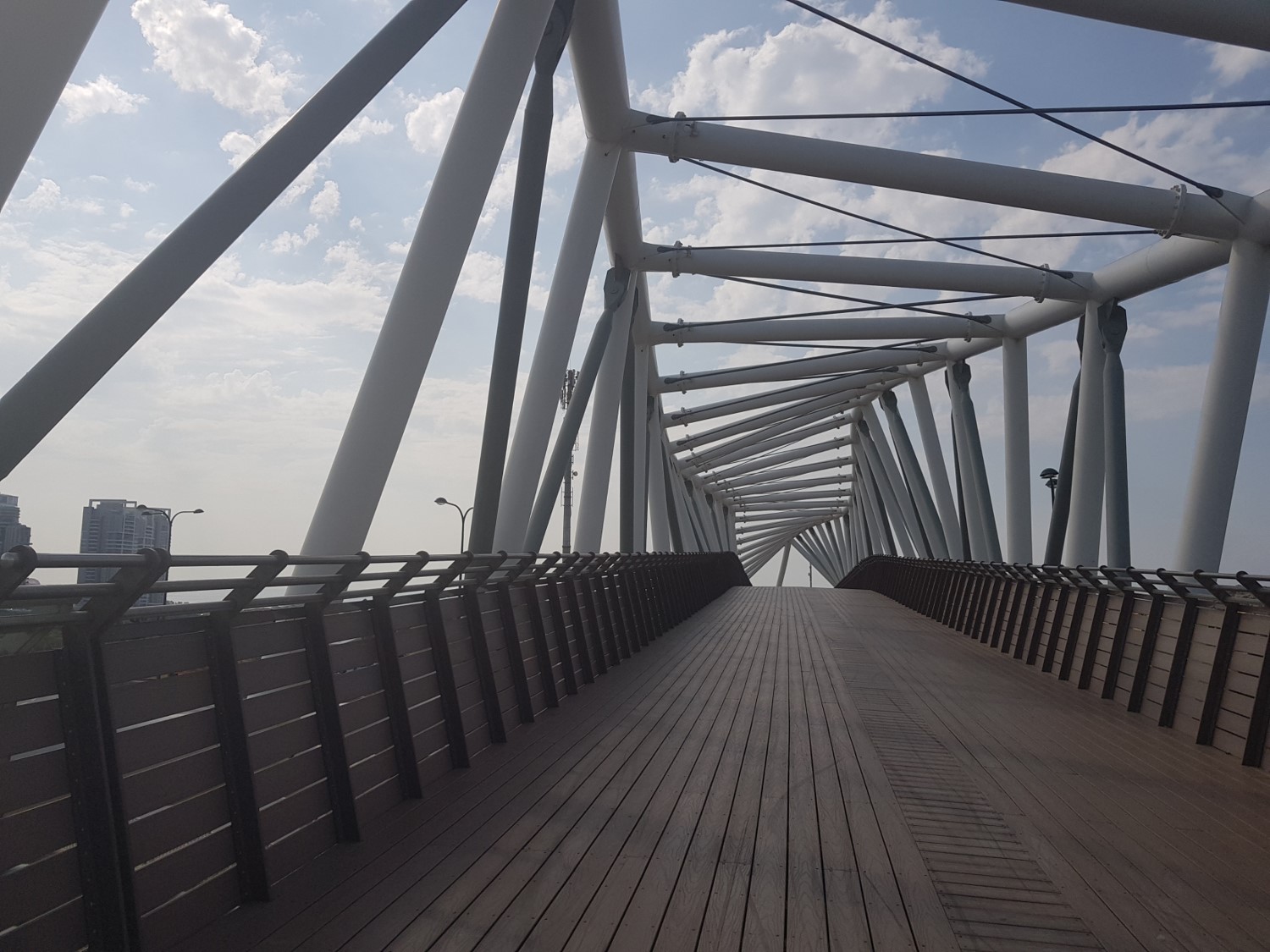 The bridge over Ben Gurion Road in Netanya