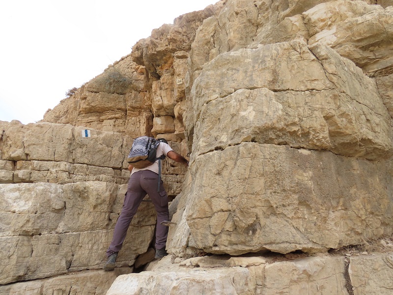 Climbing in the Ein Prat Nature Reserve