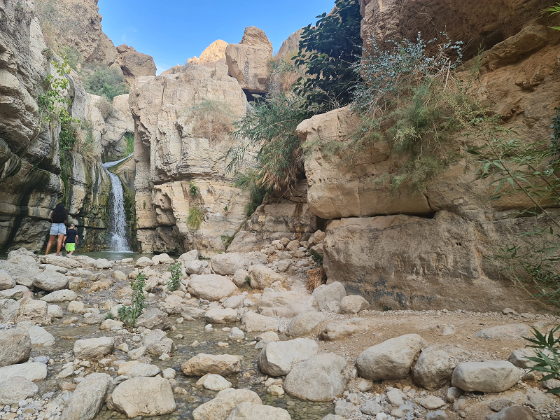 The Hidden Waterfall in Nahal Arugots