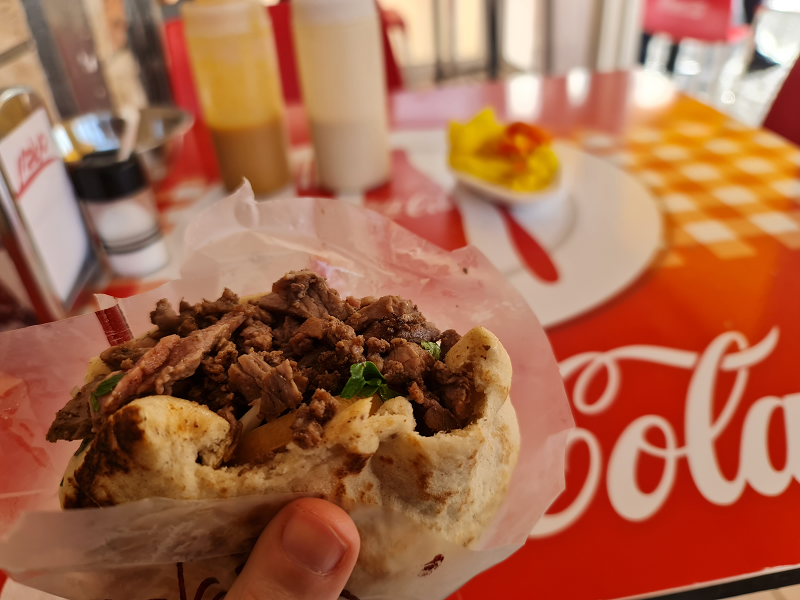 Delicious shawarma near Wadi Nisnas, Haifa