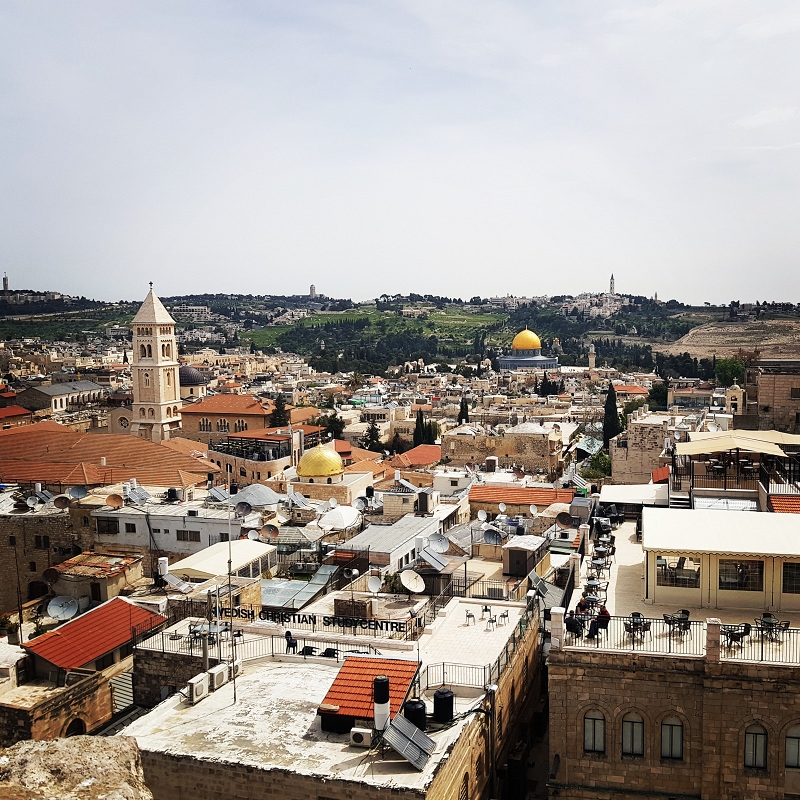 View of Old Jerusalem from the top of Tower of David