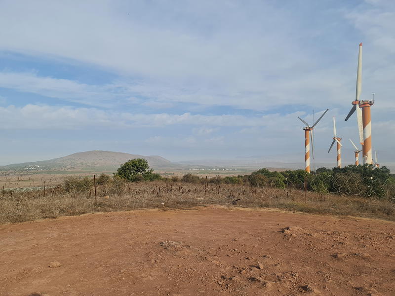 Wind turbines on Mount Bnei Rasan