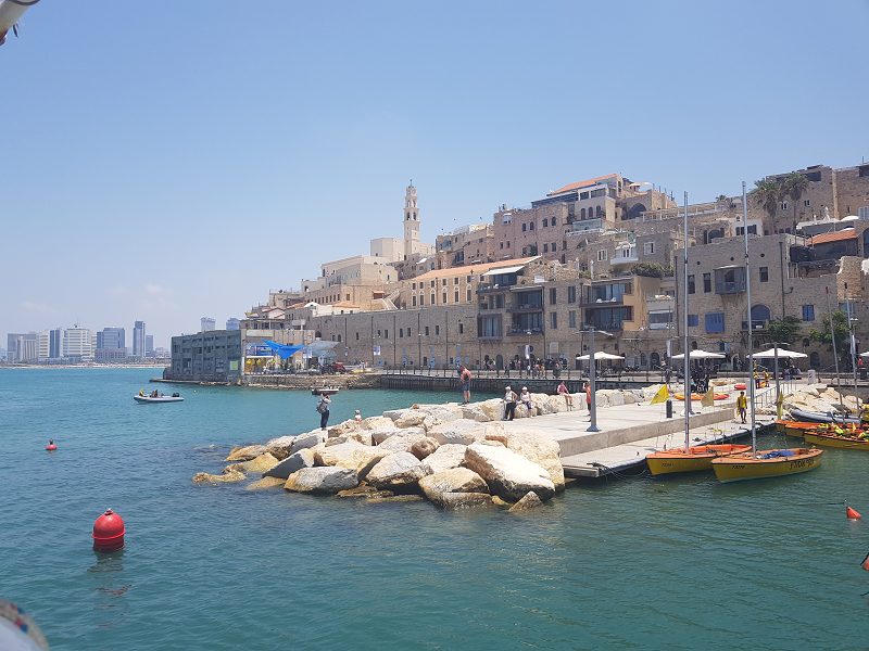 Old Jaffa Port from a boat