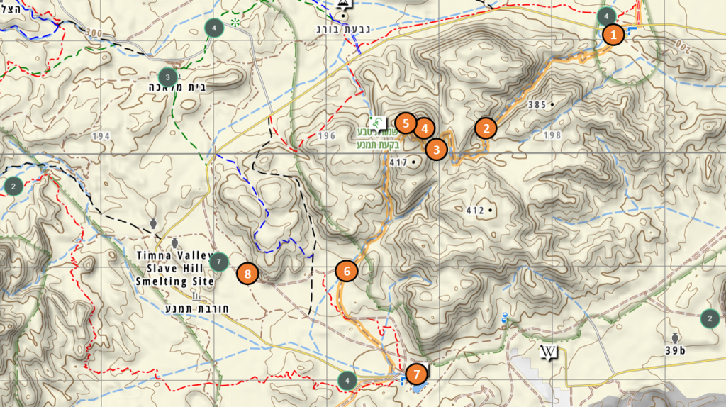 Mount Timna trail map
